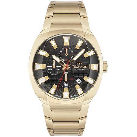 Relógio Technos Masculino Skymaster Dourado