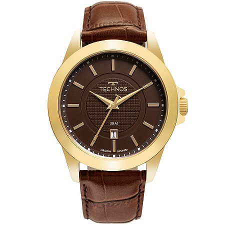 Relógio Technos Masculino Steel Dourado