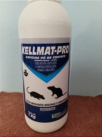 KELLMAT PRO 1KG - RATICIDA PÓ DE CONTATO