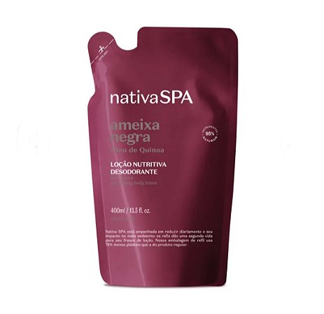 Refil Loção Desodorante Hidratante Corporal Nativa Spa Ameixa Negra 400ml