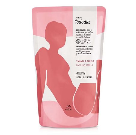 Refil Creme Desodorante Nutritivo para o Corpo Tododia Tâmara e Canela 400 ml