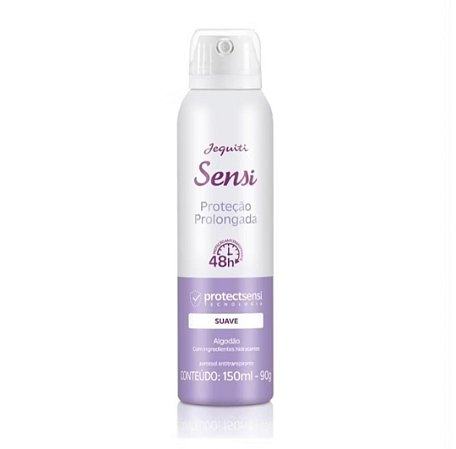 Desodorante Antitranspirante Aerossol Jequiti Sensi Suave, 150ml/90g
