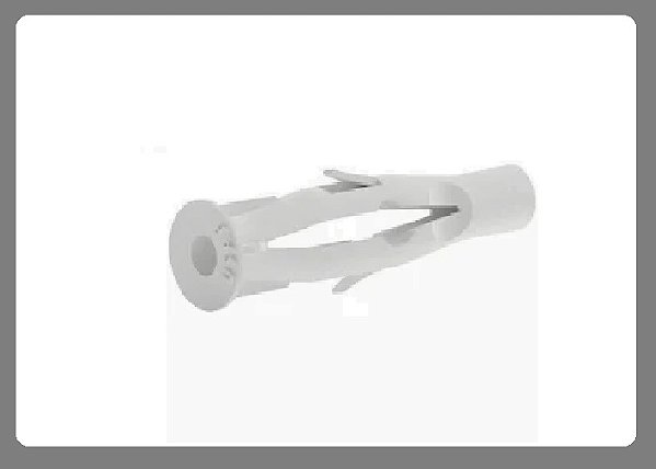 BUCHA BLOCO PARAREDE OCA COM ABA 8MM POLIETILENO