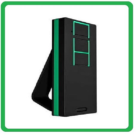 CONTROLE REMOTO HITRON SMART 433,92MHZ 3 BOTOES PRETO/VERDE