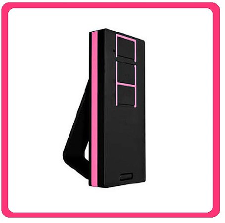 CONTROLE REMOTO HITRON SMART 433,92MHZ 3 BOTOES PRETO/ROSA