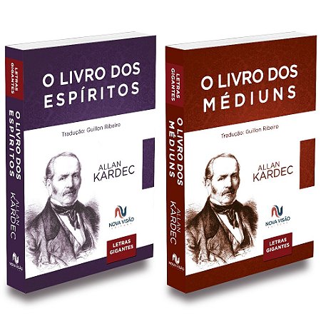 Kit O Livro dos Espíritos + O Livro dos Médiuns - Letras Gigantes