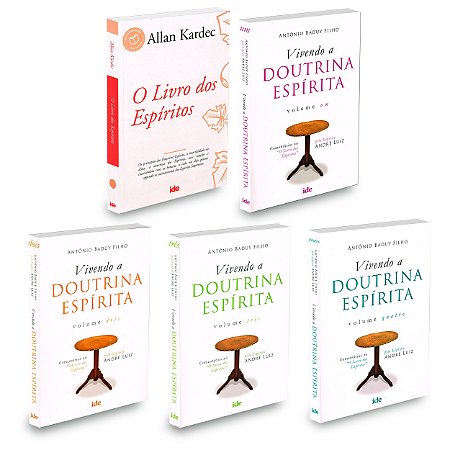 Kit 5 livros - Entenda Jesus - Livros dos Espiritos + Vivendo a doutrina - vol 1,2,3 e 4
