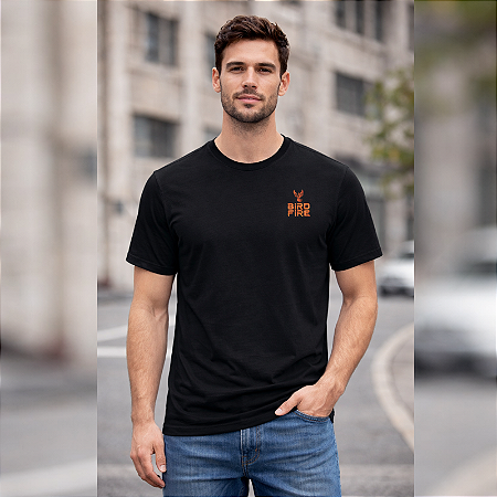 Camiseta Masculina Bird Fire Essential Bordado Peito