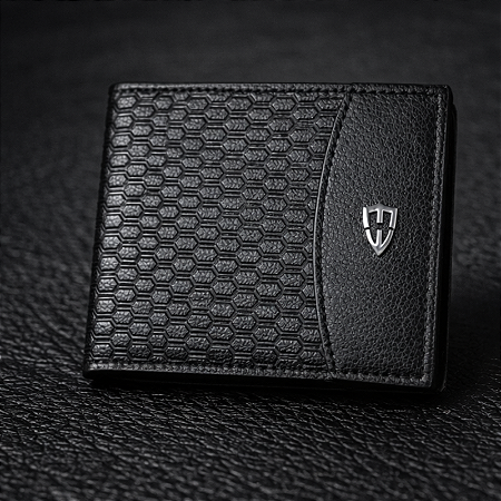 Carteira Masculina Slim Couro Sintético Preto M09495