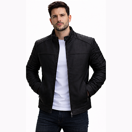 Casaco Masculino Marrom Peluciado Quente Inverno Forrado Premium Social Casual Estiloso