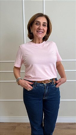 T-shirt Algodão Egípcio Rosa