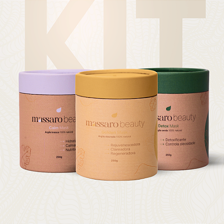 KIT DE ARGILAS - DOURADA, VERDE E BRANCA