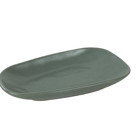 Prato Oval Sumatra em Cerâmica Verde  L'hermitage