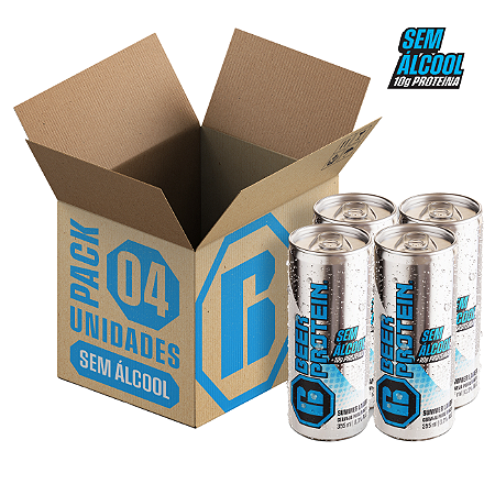 Kit 4 Beer Protein Lager Sem Álcool 10g de Proteína