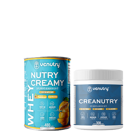 Kit Força e energia: Whey Nutry Creamy 480gm + Creanutry 300gm