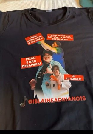 Camisetas Personalizadas Preta - Gi Adriano