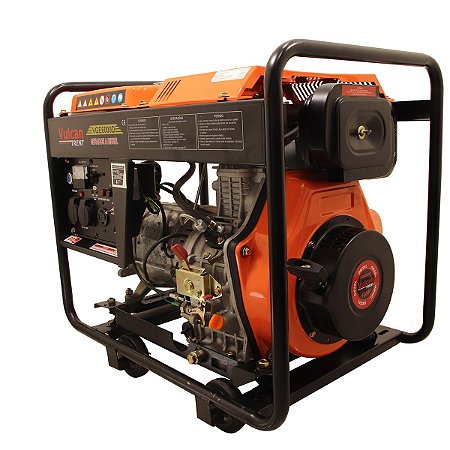 Gerador à Diesel Vulcan VGE6000D 418cc 6000w