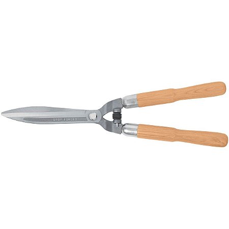 Tesoura para Cerca Viva/Grama Forjada Tramontina 78346/125 c/ Lâminas Lisas Metálicas e Cabo de Madeira