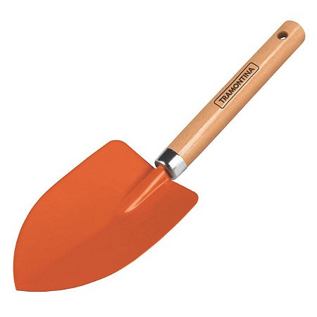 Pazinha Larga Metálica para Jardinagem Tramontina 77907/001 c/ Cabo de Madeira