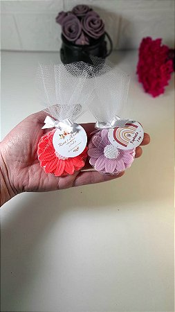 Lembrancinha Sabonete Margarida Perfumada  ( TULE)- 15  unidades