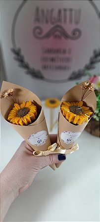 Lembrancinha Sabonete de Girassol no Cone -  15 unidades