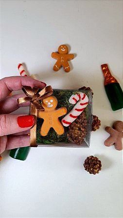 Lembrancinha  Sabonete tema Natalino ( cx acetato) -10 unidades