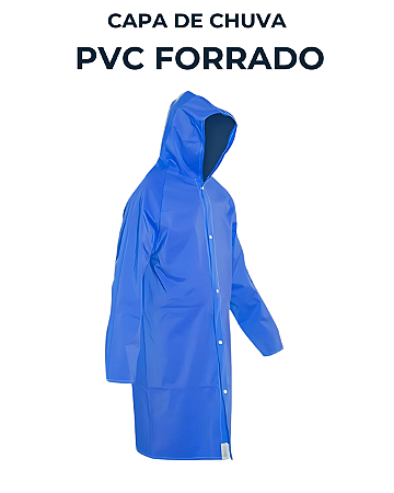 CAPA DE CHUVA PVC AZUL TAM: G