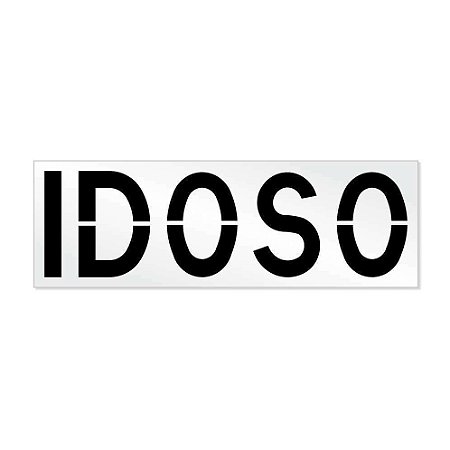 Molde gabarito para pintura de vaga de idoso