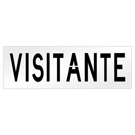 Molde gabarito para pintura de vaga de visitante