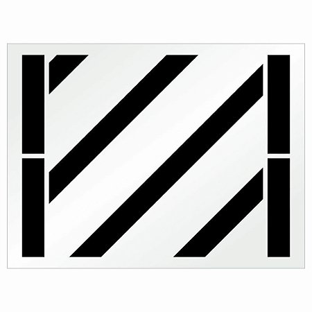 Molde gabarito para pintura de faixa zebrada