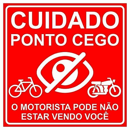 Adesivo cuidado ponto cego