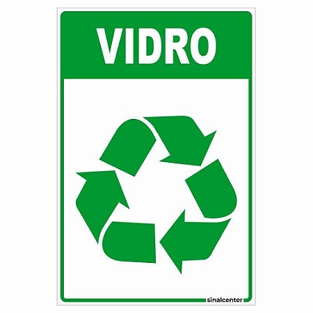 Placa lixo vidro