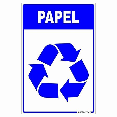 Placa lixo papel