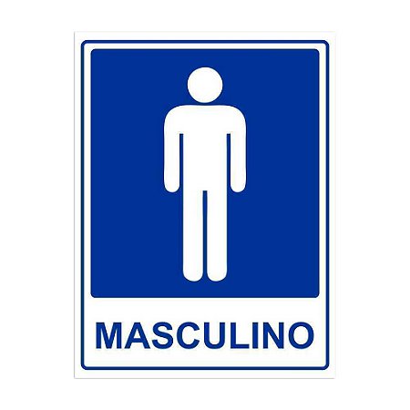 Placa de banheiro masculino