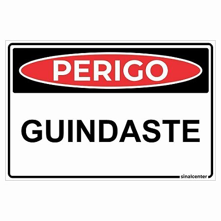 Placa perigo guindaste