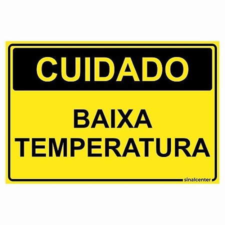 Placa cuidado baixa temperatura
