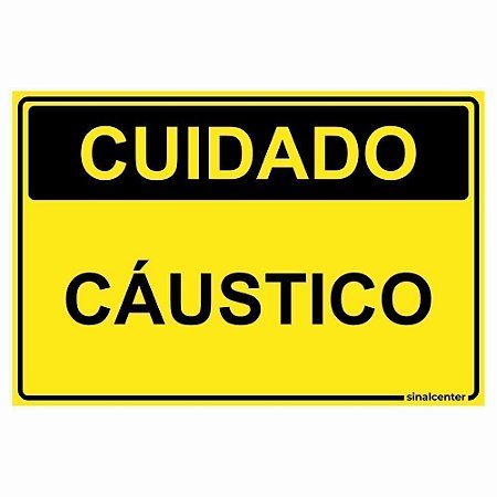 Placa cuidado cáustico