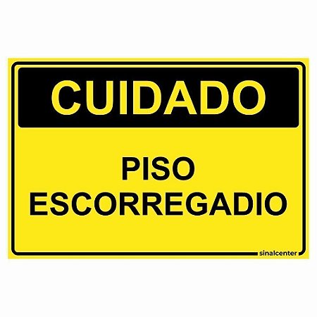 Placa cuidado piso escorregadio