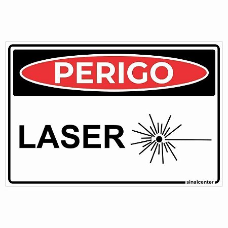 Placa de perigo laser