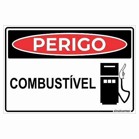 Placa perigo combustível