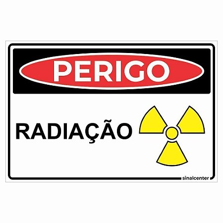 Placa perigo radiação