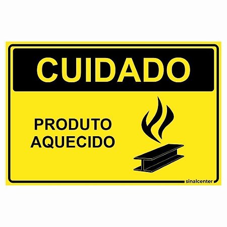 Placa cuidado produto aquecido