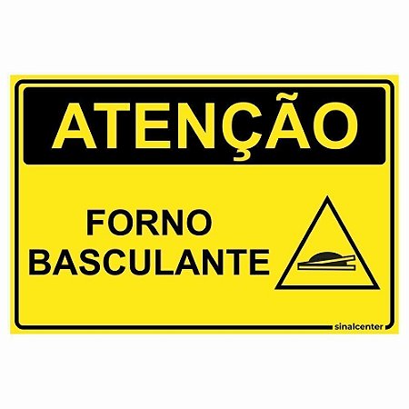 Placa atenção forno basculante