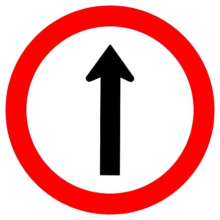 Placa siga em frente R-26