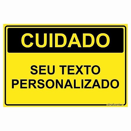 Placa personalizada de cuidado