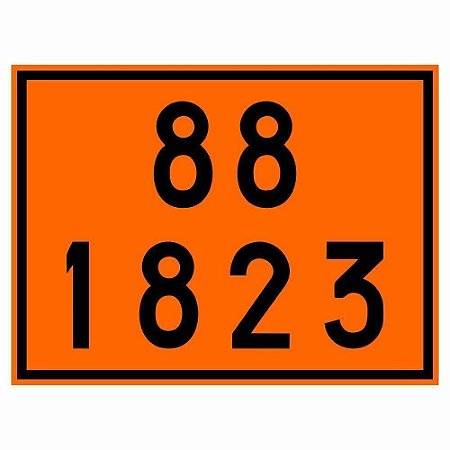 Placa número ONU 88 1823