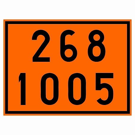 Placa número ONU 268 1005