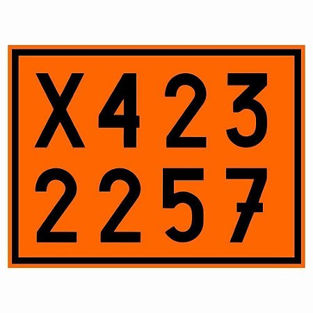 Placa número ONU X423 2257