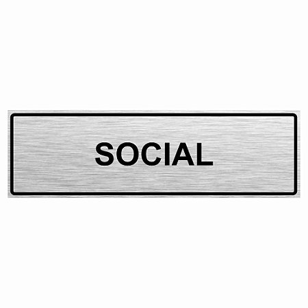 Placa de aço escovado elevador social