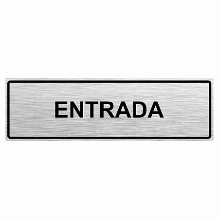 Placa de aço escovado entrada
